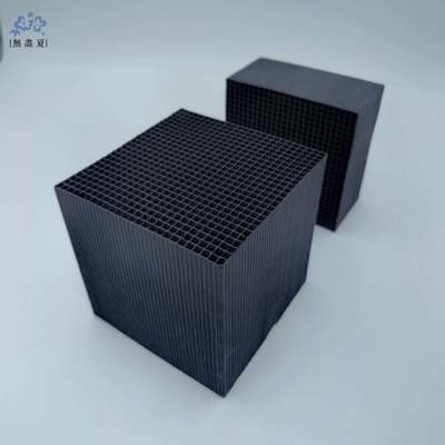 คุณภาพ  Sustainable 900mg/g Coal Based Activated Carbon Honeycomb For VOCs Removal 100*100*100mm โรงงาน